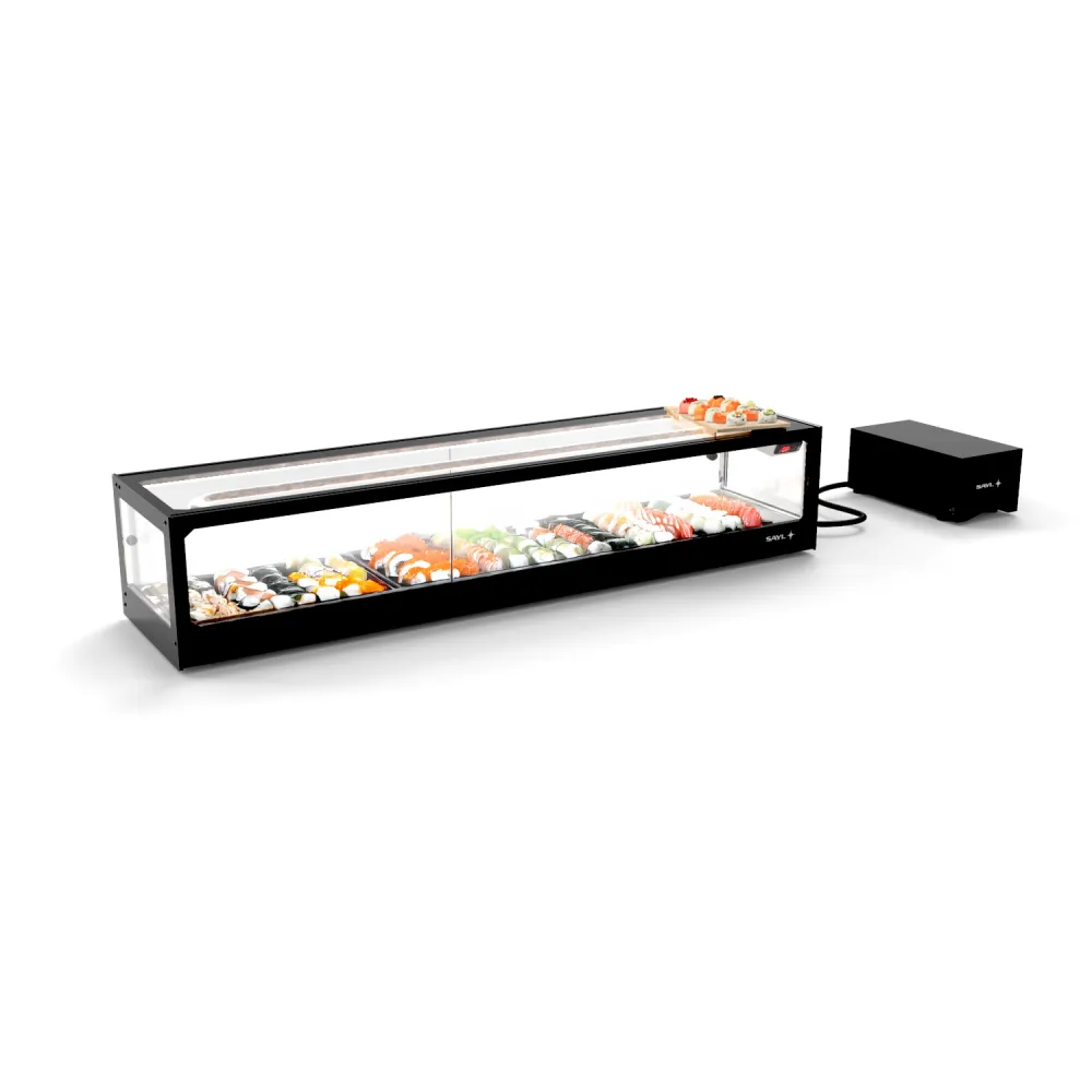 Vitrine réfrigérée LOGIC SUSHI VTLG8SGRP avec groupe frigorifique déporté (BHS-VTLG8SGRP)