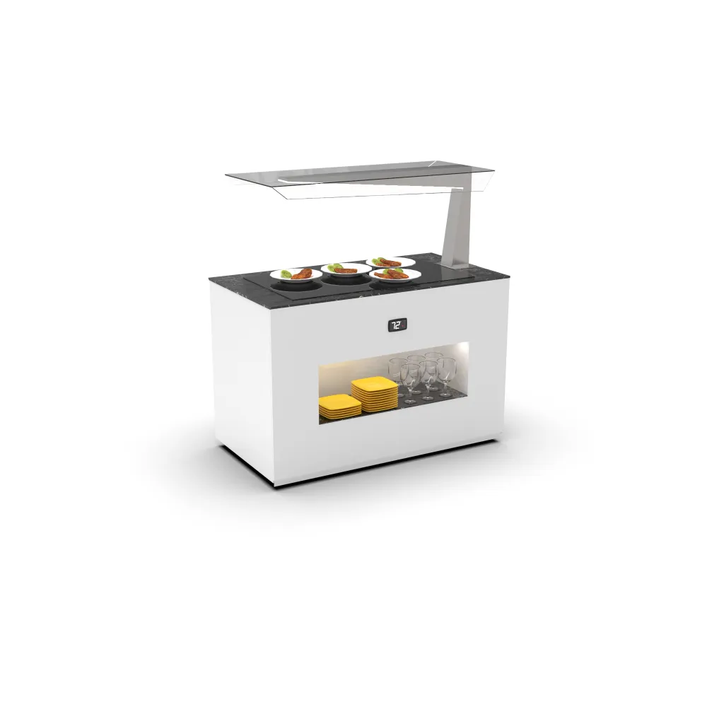 Buffet avec surface en verre chauffante BUCA