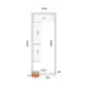 Panneaux de chambre froide 1200 / 3000 / 2200 mm, 80 mm (44041)
