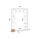 Panneaux de chambre froide NF 1800 / 2400 / 2120 mm, 80 mm (44077)