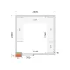 Panneaux de chambre froide 2400 / 2400 / 2200 mm, 80mm (44087)