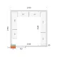 Panneaux de chambre froide 2700 / 2700 / 2200 mm, 80mm (44093)