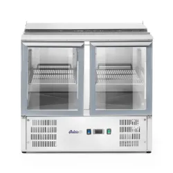 Vitrine réfrigérée 2 portes avec couvercle relevable