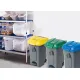 Conteneur mobile 120 L pour déchets, couvercle vert (07405)