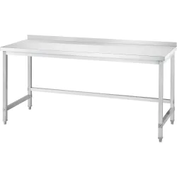 Table en acier inoxydable sans tablette inférieure 1200 × 600 × 850 mm