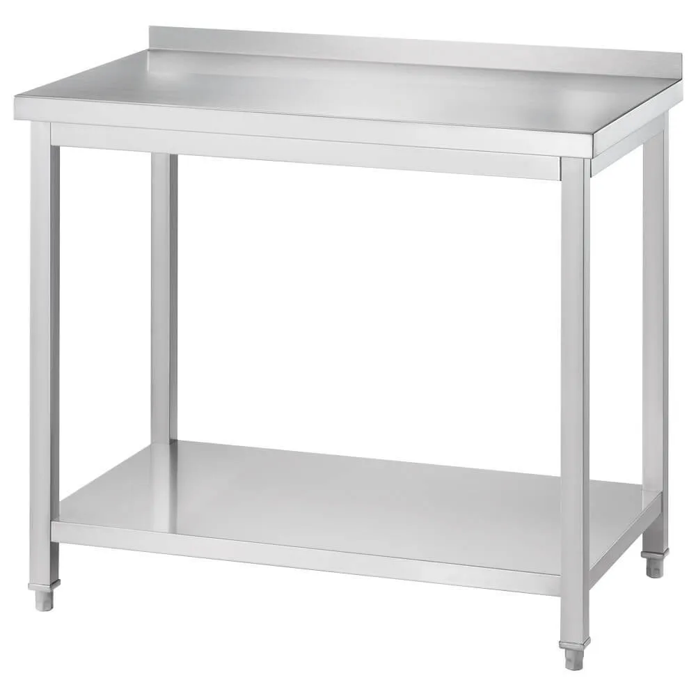 Table en acier inoxydable avec tablette 1200 x 600 x 850 mm (671326)