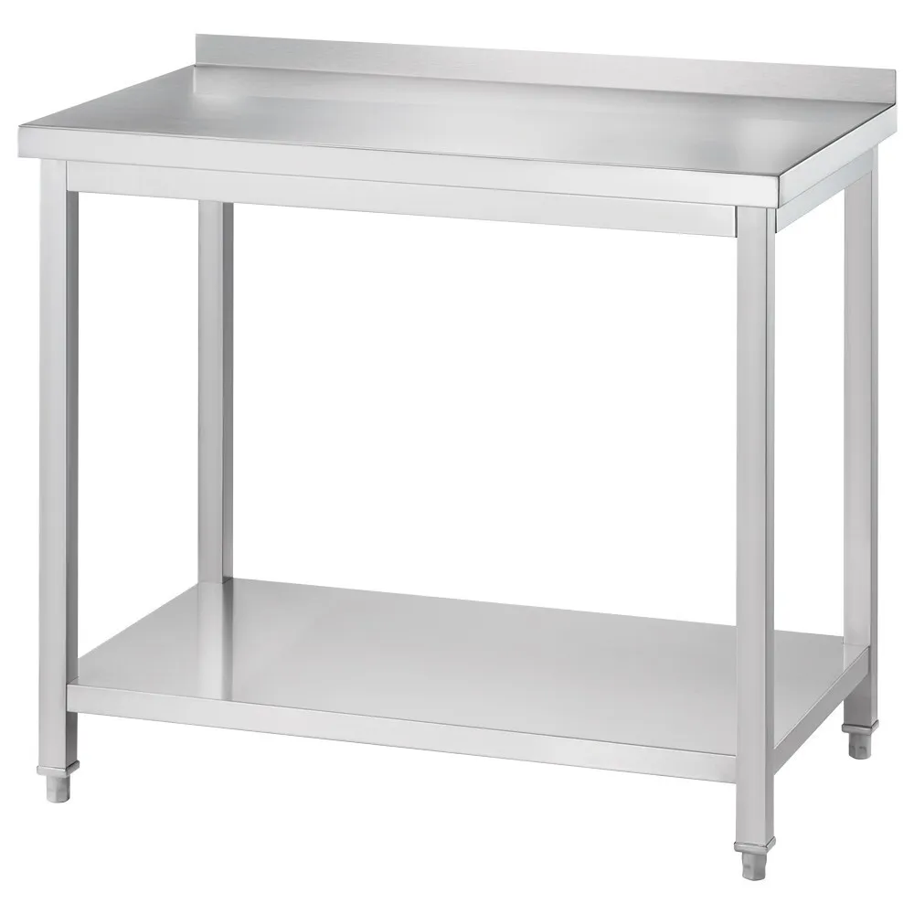 Table en acier inoxydable avec étagère 1600 x 600 x 850 mm (671366)