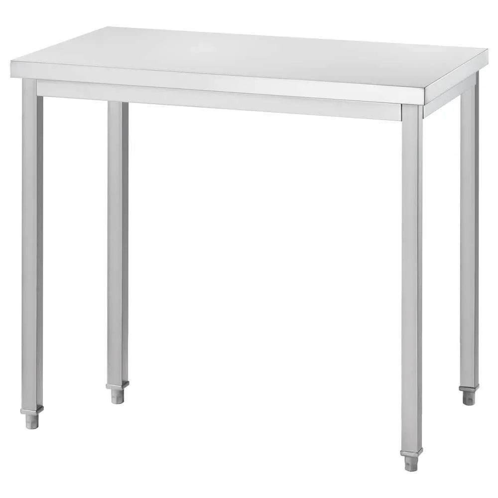 Table centrale en acier inoxydable sans étagère 1000×600×850 mm (676106)