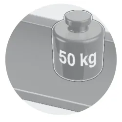 Système d’étagères murales 500-3 avec une tablette