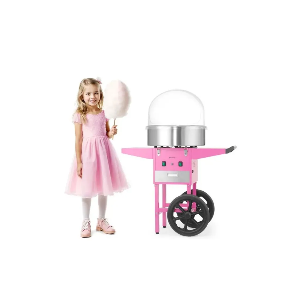 Machine à pop‑corn mobile sur chariot, rose (282809)