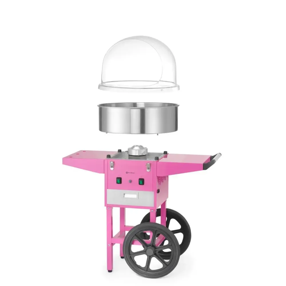 Machine à pop‑corn mobile sur chariot, rose (282809)