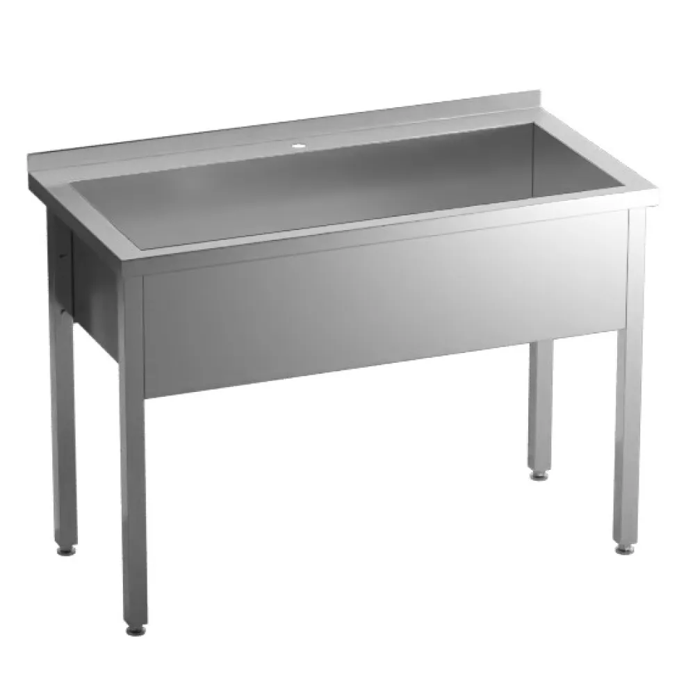 GREDIL Évier en acier inoxydable à bac profond 600 × 600 × 850 mm (671466)