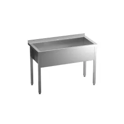 GREDIL Évier en acier inoxydable à bac profond 600 × 600 × 850 mm