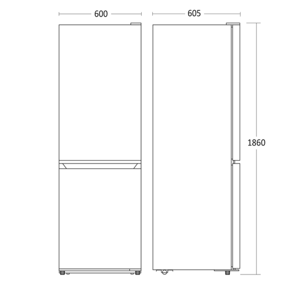 Réfrigérateur combiné 210L+83L CBF293NFWD (61033510000CBF293NFWD)
