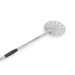 Pelle à pizza ronde perforée en acier inoxydable Ø 23 cm