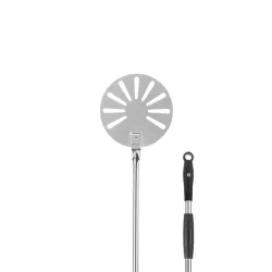 Pelle à pizza ronde perforée en acier inoxydable Ø 23 cm