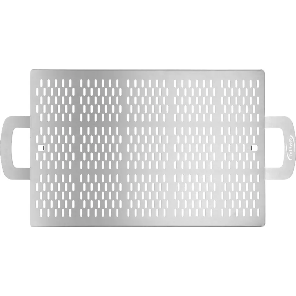 Plateau/planche à découper rectangulaire perforé avec pieds, 40 × 60 cm (VPFR4060)