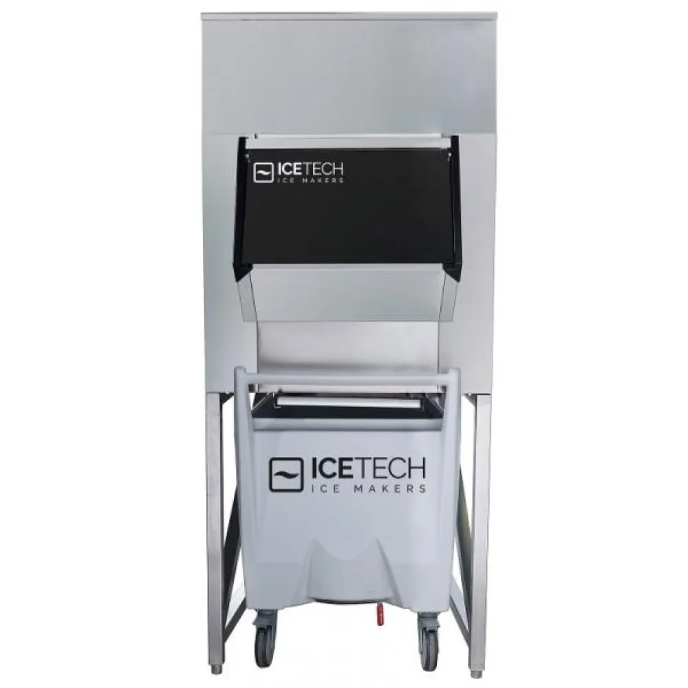 Bac de stockage de glace avec chariot BCS300, 300 kg