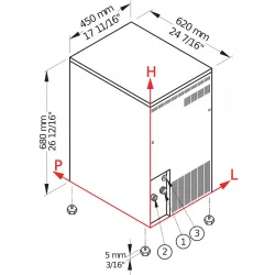 Machine à glaçons TB551 HC — 55 kg / 24 h