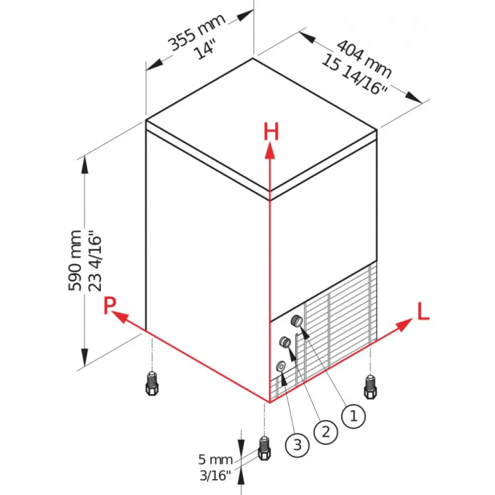 Machine à glaçons, CB184 HC — 21 kg / 24 h (872214)