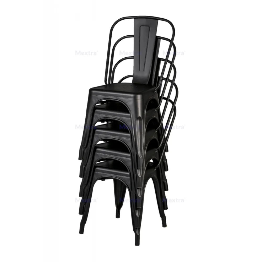 Chaise PARIS TOLIX, noire (KL/K.PARIS100/BS/STM)