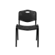 Chaise ISO PLAST 0102, noire (KKO/ISO.PLAST.0102/NS/STM)