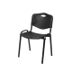 Chaise ISO PLAST 0102, noire (KKO/ISO.PLAST.0102/NS/STM)