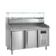 Table de Pizza avec vitrine refroidissante PT1200 (PT1200 + GVC38-150)