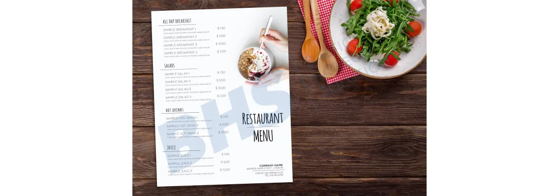 Menu du restaurant