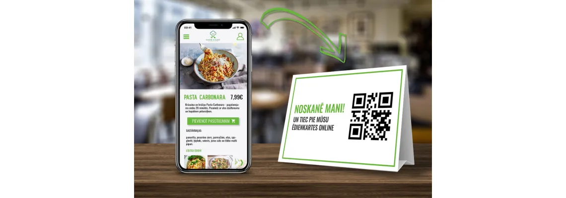 Menus du restaurant avec code QR