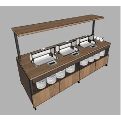 Bain-marie chaud en libre-service sur mesure