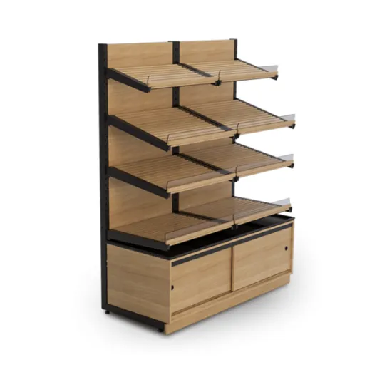 Vitrines à étagères – visibilité