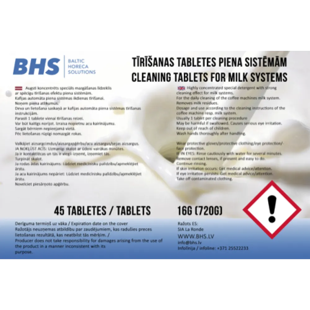 Pastille de nettoyage pour système à lait des machines à café (1092201)