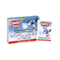 Nettoyant pour machines à café – groupes, vannes de vidange et porte-filtres Puly