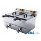 Double deep fryer with tap - 2 x 8 liters (746097)
