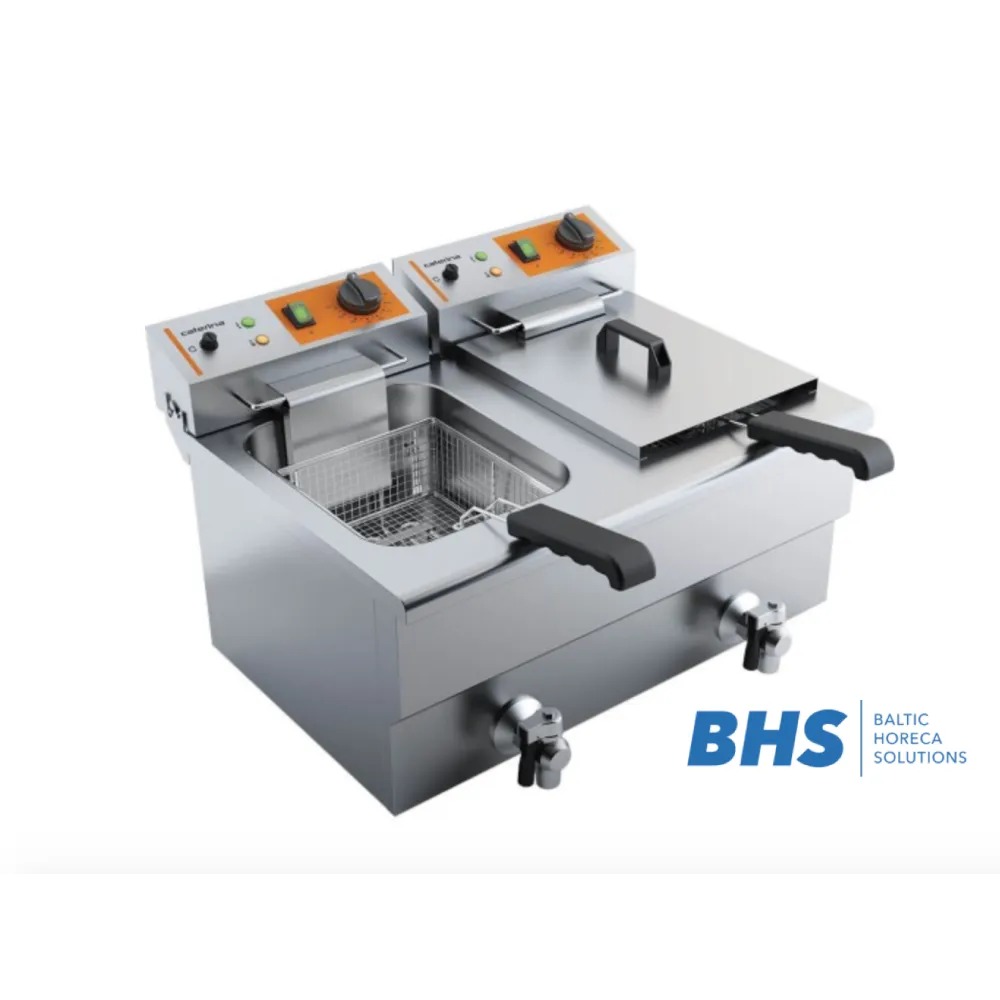 Double deep fryer with tap - 2 x 8 liters (746097)