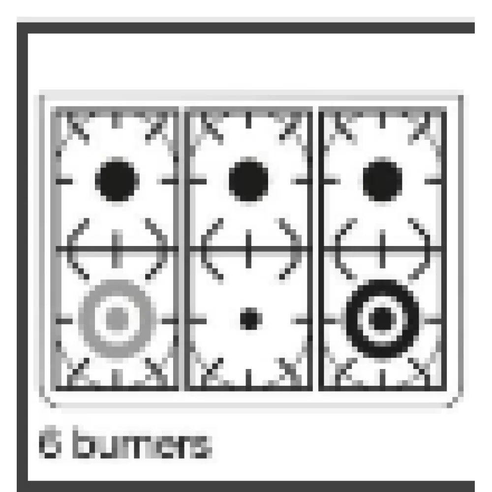 Range Cooker Majestic M09N with 6 burners (M096DNE3)