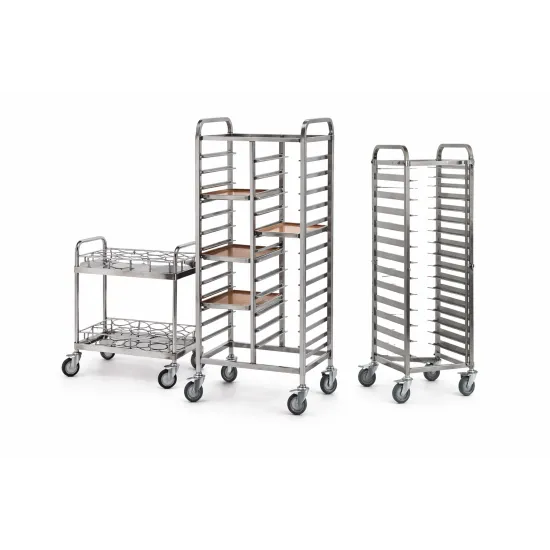 Chariots, chariots pour plaques pâtissières GN, chariots pour plateaux de cantine