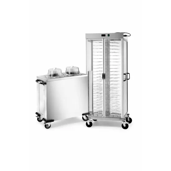Chariots pour le stockage, le transport et le réchauffage des assiettes