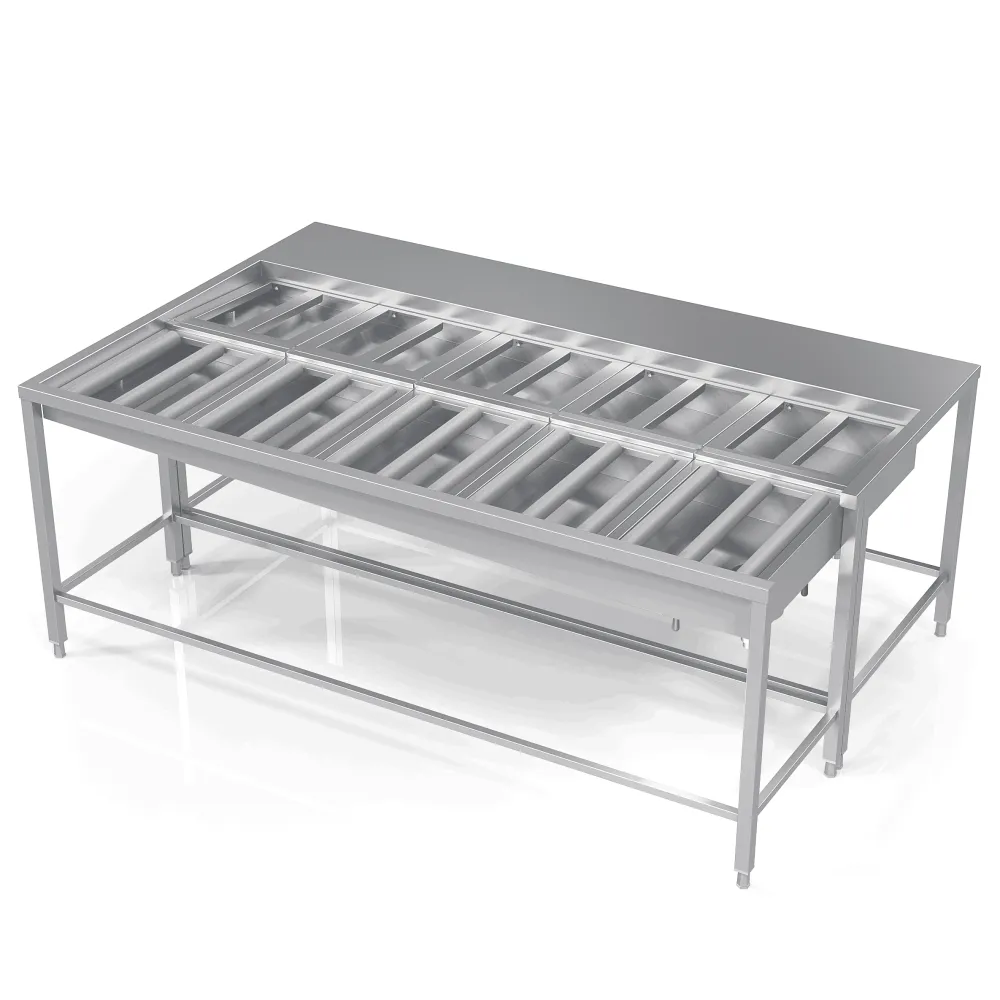 Sortie de table avec des rouleaux A 2000 (BHS-PRX-200/145/90)