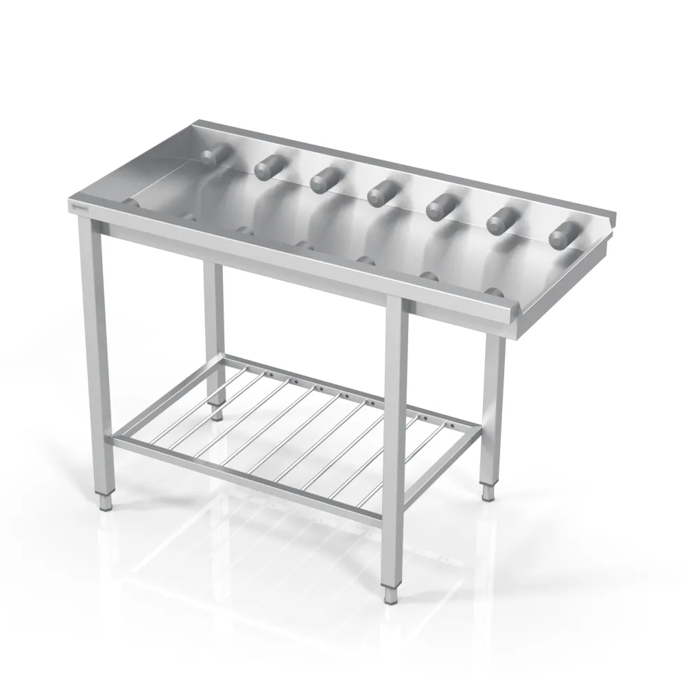 Table avec des petits rouleaux et une grille en dessous 2000 (BHS-TPSO-200/60/90)