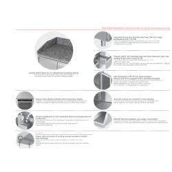 Table réfrigérée avec dessus en granit P404, 2130 mm