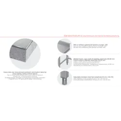 Table en métal avec plateau 1400