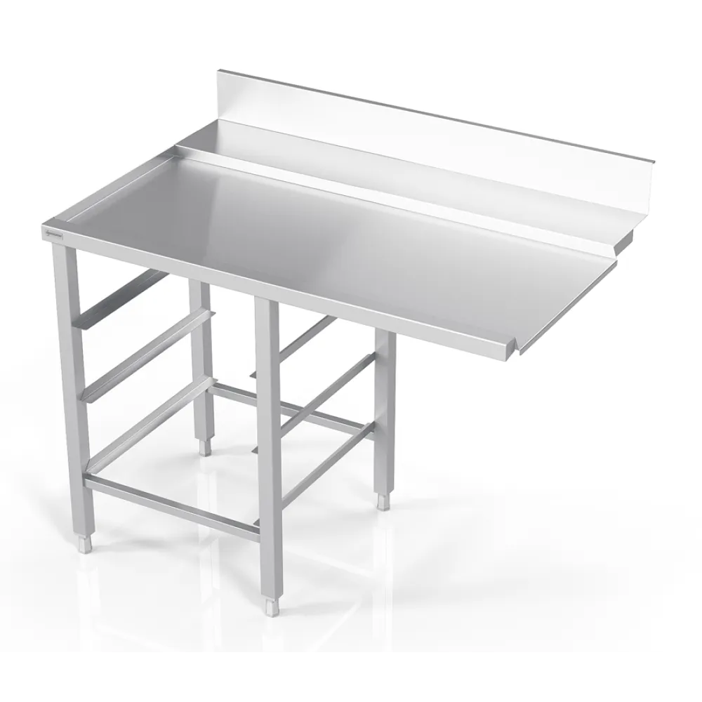 Table en métal après lavage avec 3 tiroirs en dessous 1800 (BHS-BR3-180/70/90)