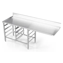 Table en métal après lavage avec 8 tiroirs en dessous 1200