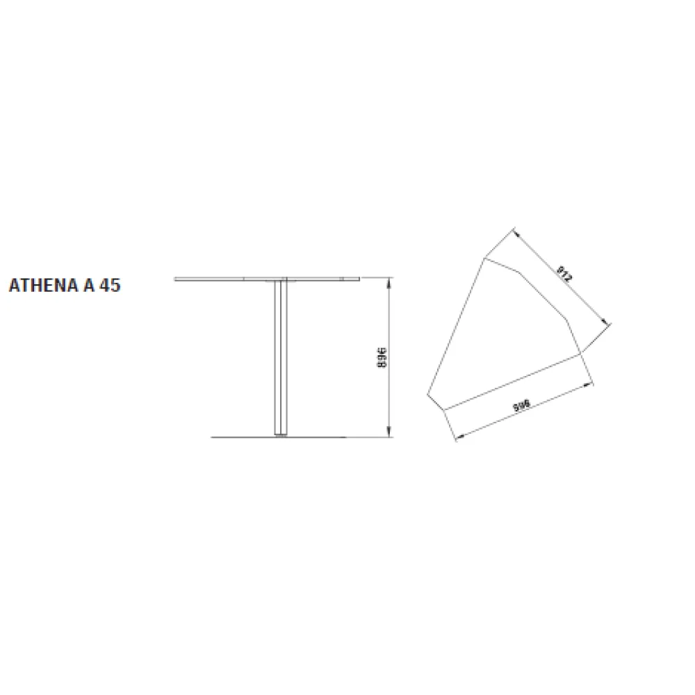 MODULE D'ANGLE 45° ATHENA A 45 (01000ATHA/45)