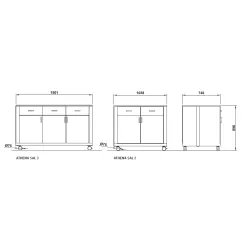MODULE NEUTRE AVEC PORTE ATHENA SAL N1