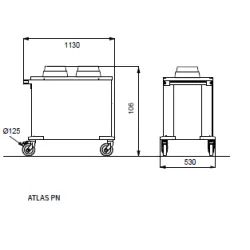 CHARIOT DISTRIBUTEUR D'ASSIETTES ATLAS PN 18