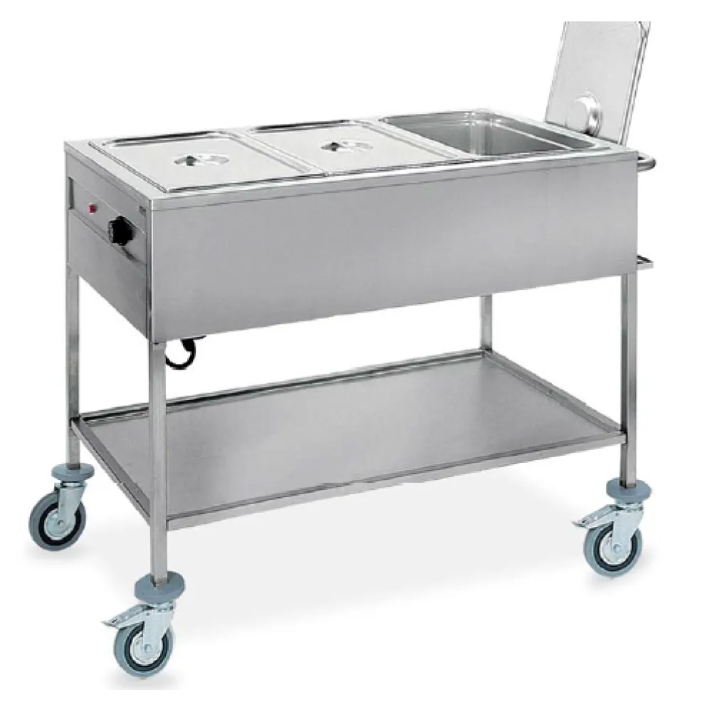 CHARIOT THERMIQUE BAIN MARIE EN ACIER INOXYDABLE CAPRICORNO 3 GN1/1 (02000CAP000IN)