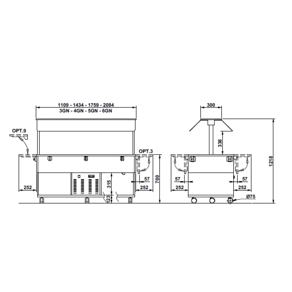 BUFFET RÉFRIGÉRÉ HAPPY 3R (013HP3RF)